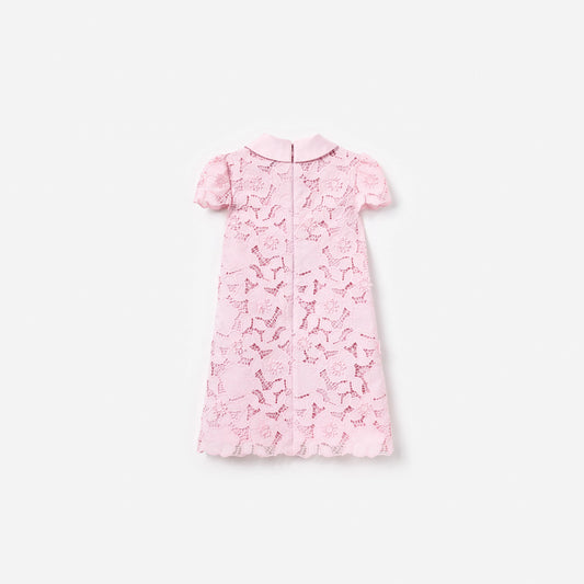 Pink Flower Lace Dress