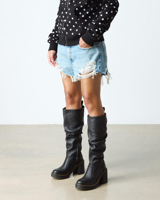 Kasey Virginia Leather Knee High Heeled Boots