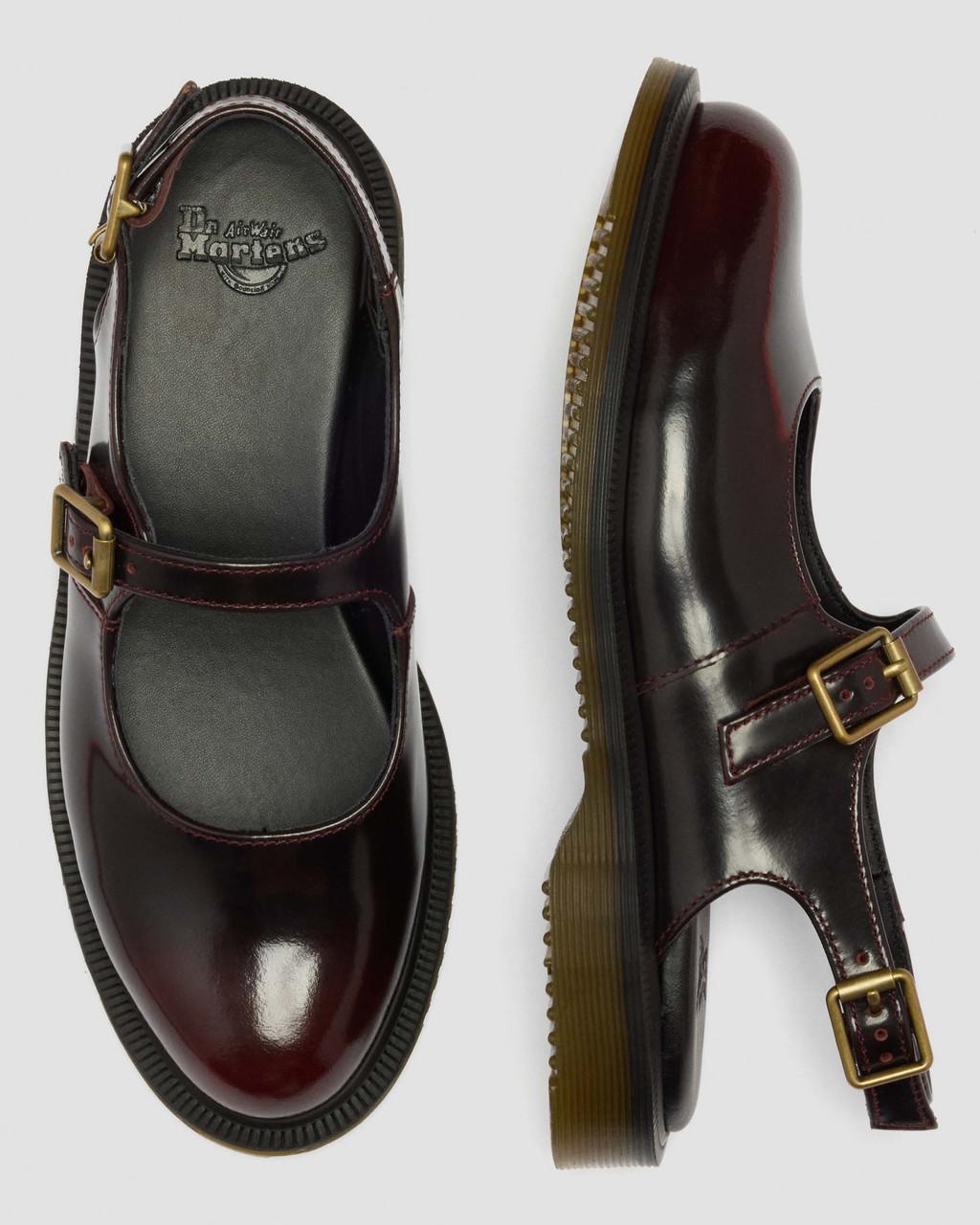Madaline Mary Jane Rub Off Leather Sling Back Shoes