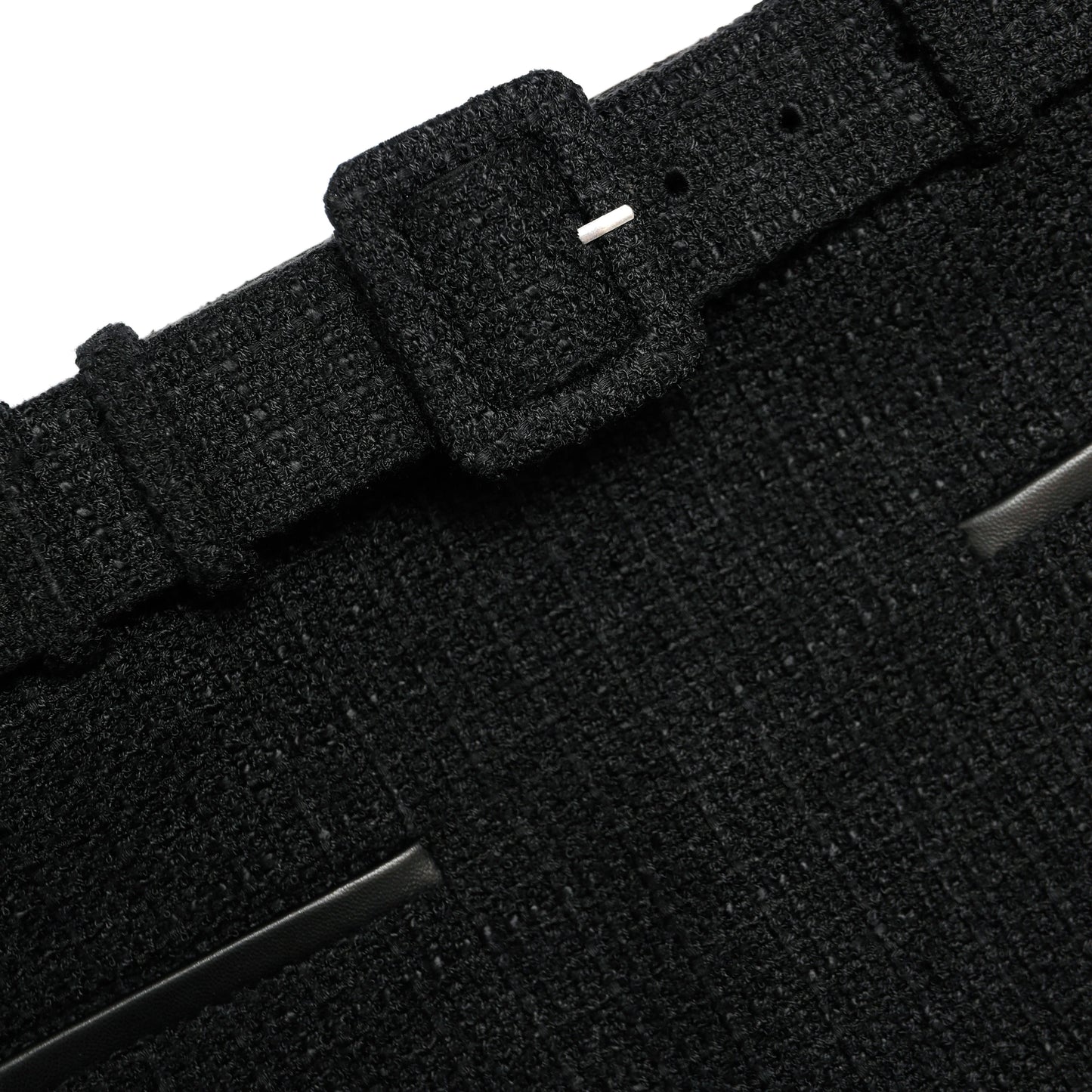 Black Boucle Mini Skirt