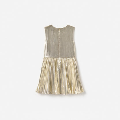 Gold Metallic Sleeveless Dress