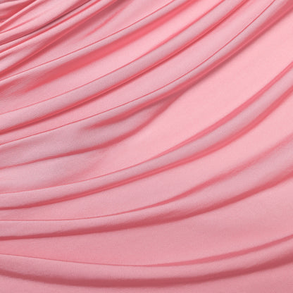 Pink Jersey Gathered Top