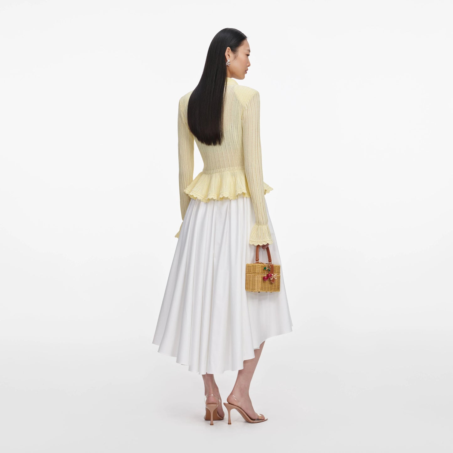 Yellow Pointelle Cardigan