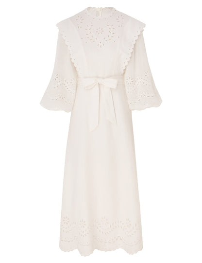 Junie Embroidered Midi Dress