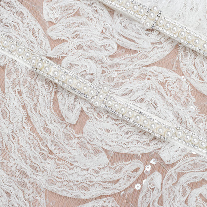 White Tulle Lace Mini Dress