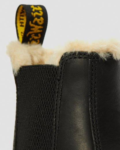 2976 Leonore Faux Fur Lined Burnished Chelsea Boots