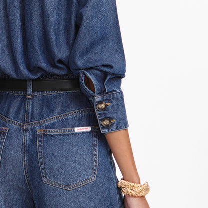 Denim Relaxed Fit Jumpsuit