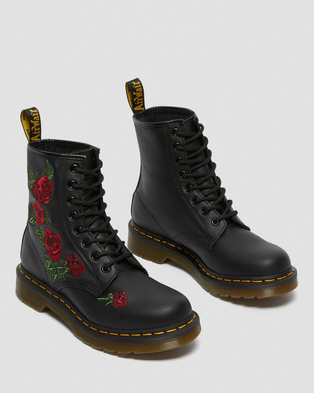 1460 Vonda Floral Rose Leather Lace Up Boots