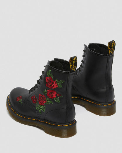 1460 Vonda Floral Rose Leather Lace Up Boots
