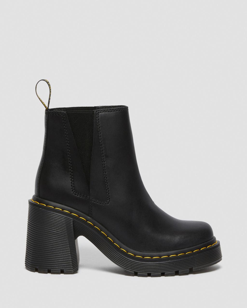 Spence Leather Flared Heel Chelsea Boots