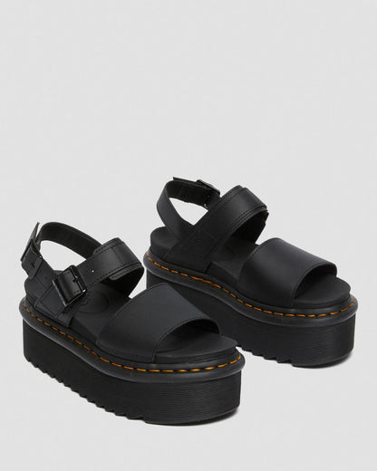 Voss Quad Leather Strap Platform Sandals