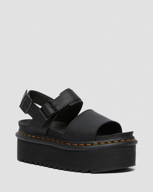 Voss Quad Leather Strap Platform Sandals