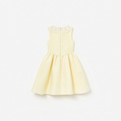 Yellow Taffeta Lace Dress