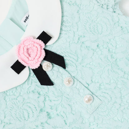 Mint Lace Collared Dress