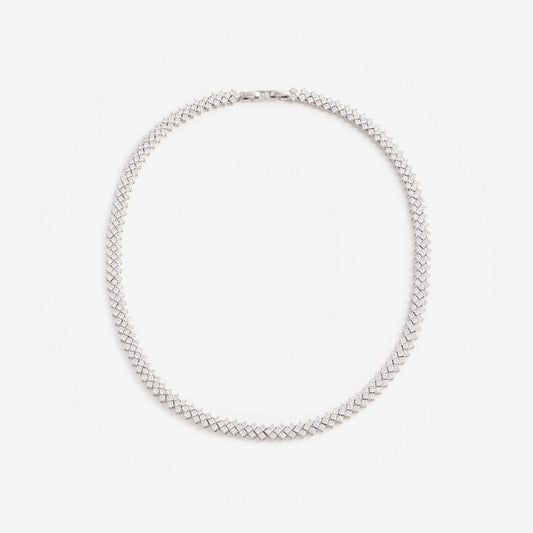 Silver Crystal Necklace