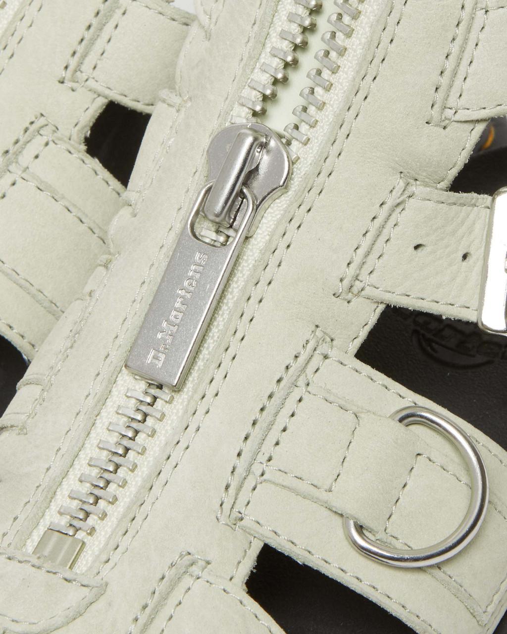 Olson Tumbled Nubuck Leather Gladiator Zip Sandals