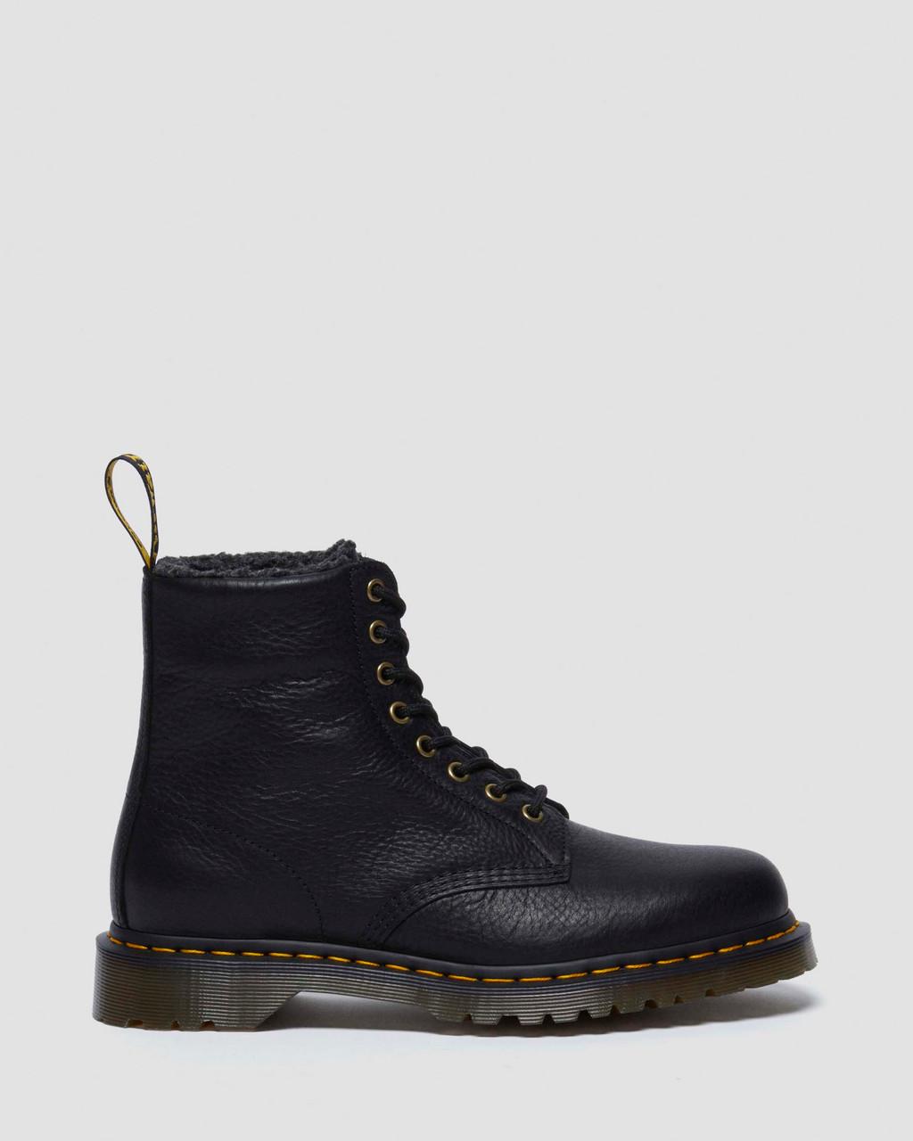 1460 Faux Fur Lined Grizzly Leather Lace Up Boots