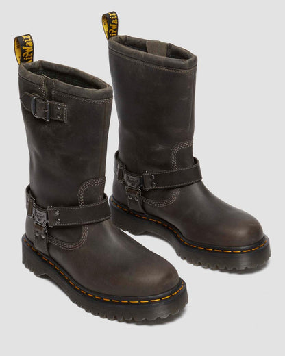 Anistone Tall Leather Biker Boots
