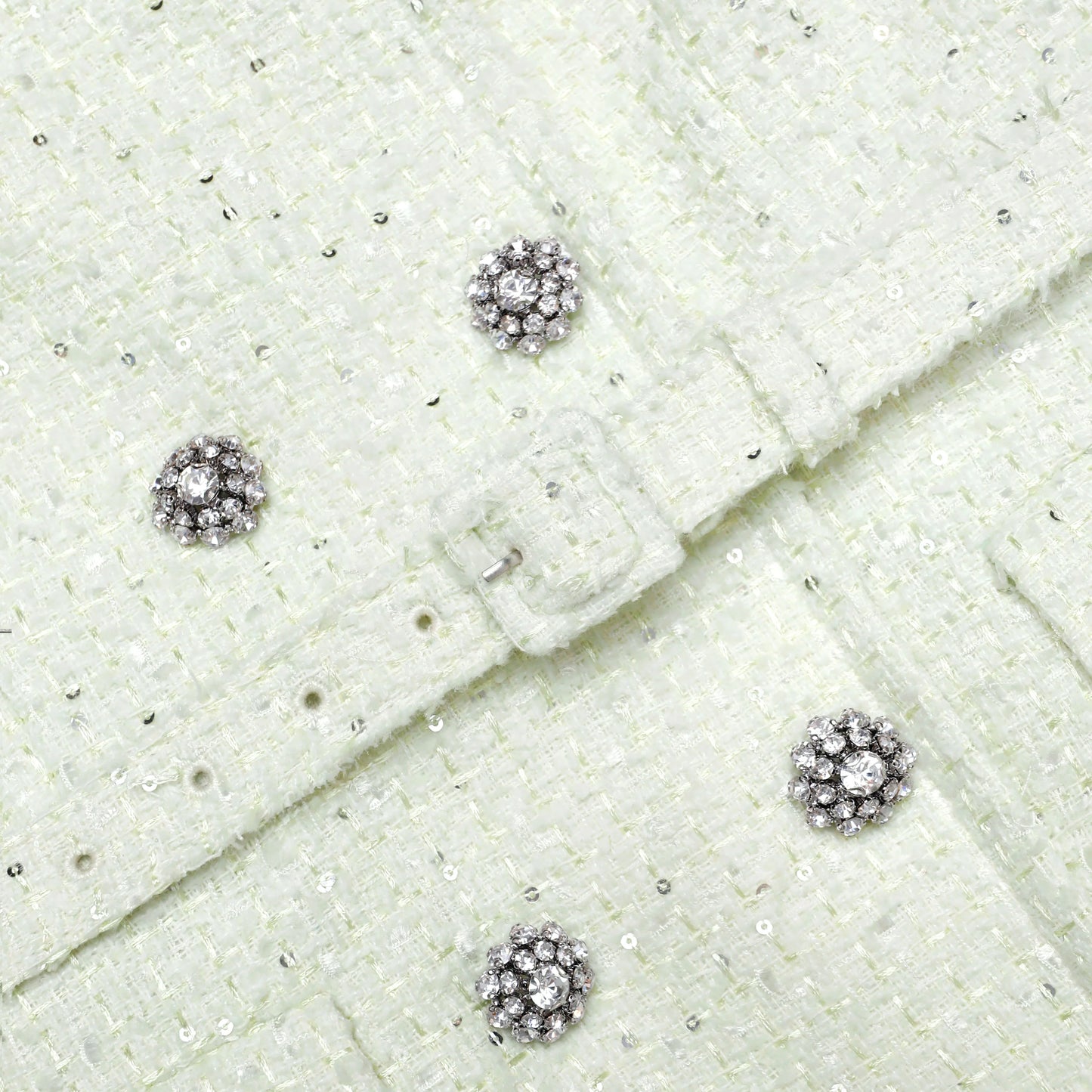 Lime Boucle Midi Dress