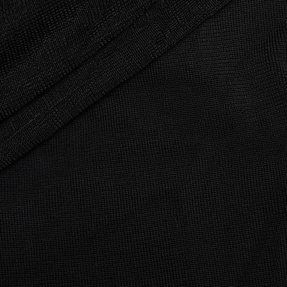 Black Draped Knit Top