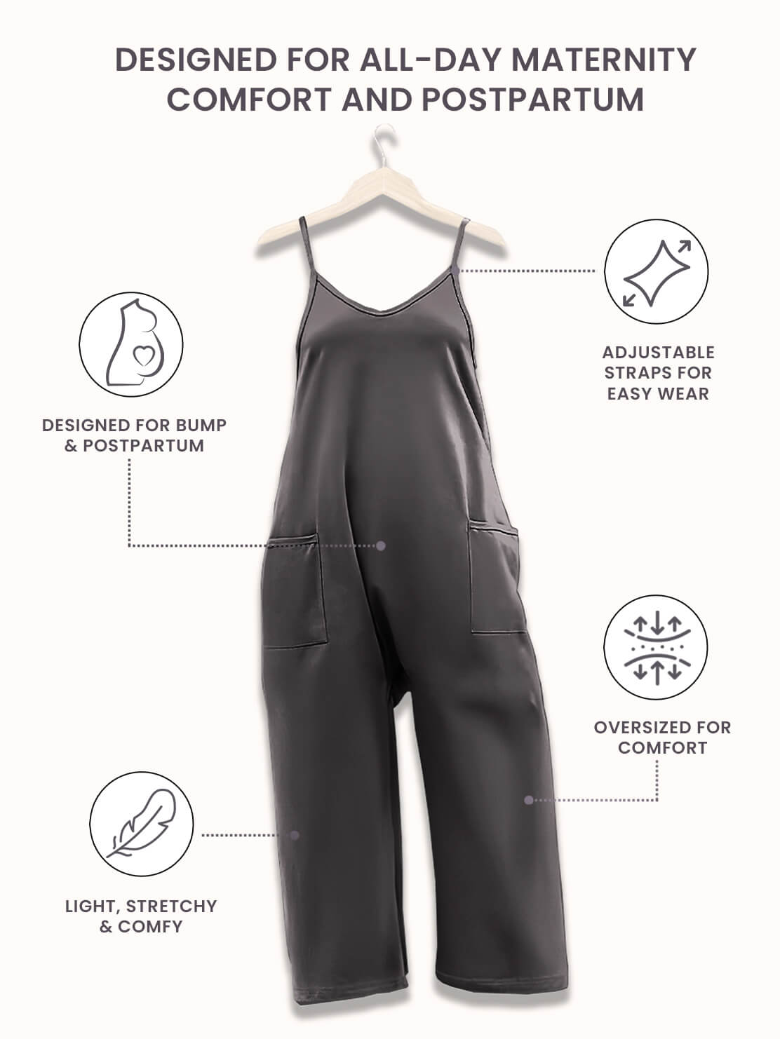 Oversized Jumpsuit - Maternity & Postpartum---Click to buy and get an additional 50% off