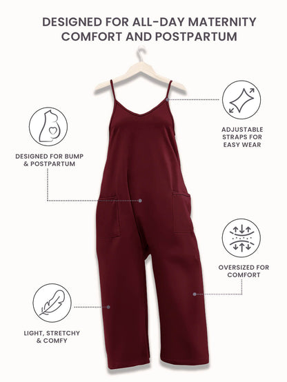 Oversized Jumpsuit - Maternity & Postpartum---Click to buy and get an additional 50% off
