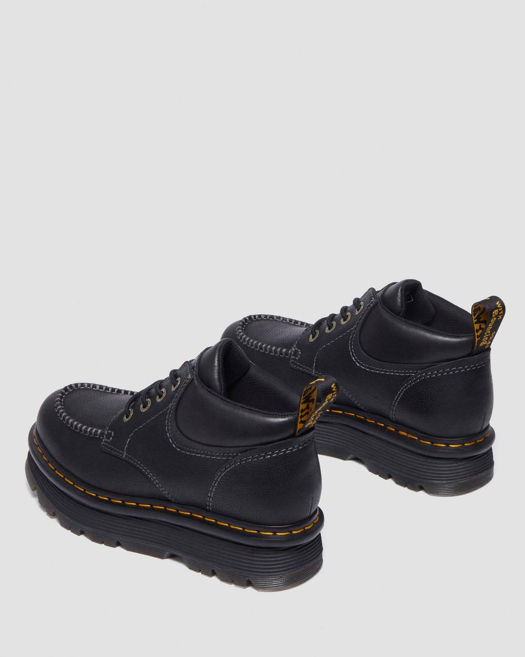Zebzag Leather Casual 4-Eye Lace-Up Boots