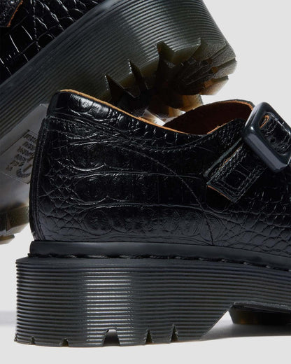 Rejena Mary Jane Croc Emboss Leather Shoes