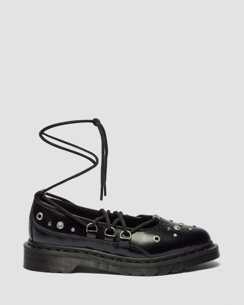 ELPHIE II STUDDED BUTTERO LEATHER BALLET FLATS