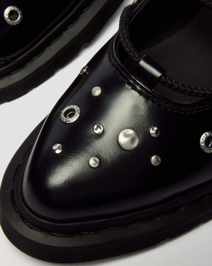 ELPHIE II STUDDED BUTTERO LEATHER BALLET FLATS