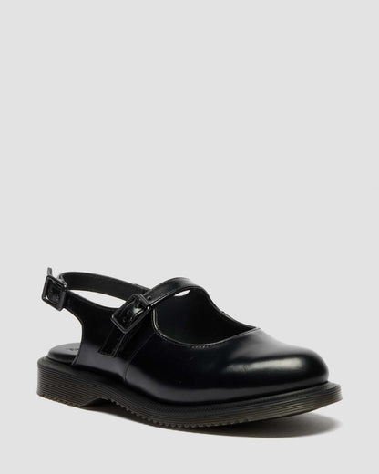 Madaline Mary Jane Smooth Leather Sling Back Shoes