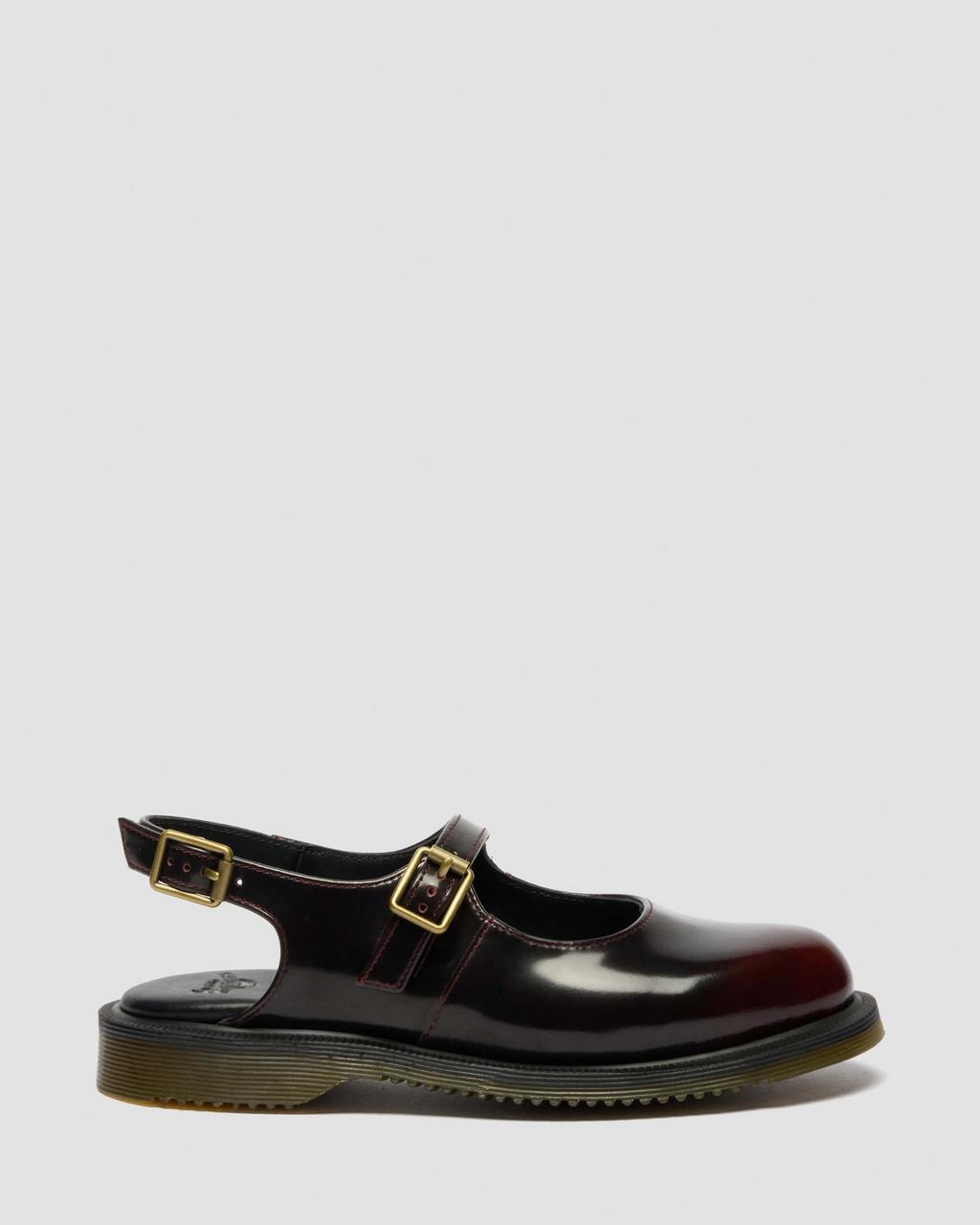 Madaline Mary Jane Rub Off Leather Sling Back Shoes