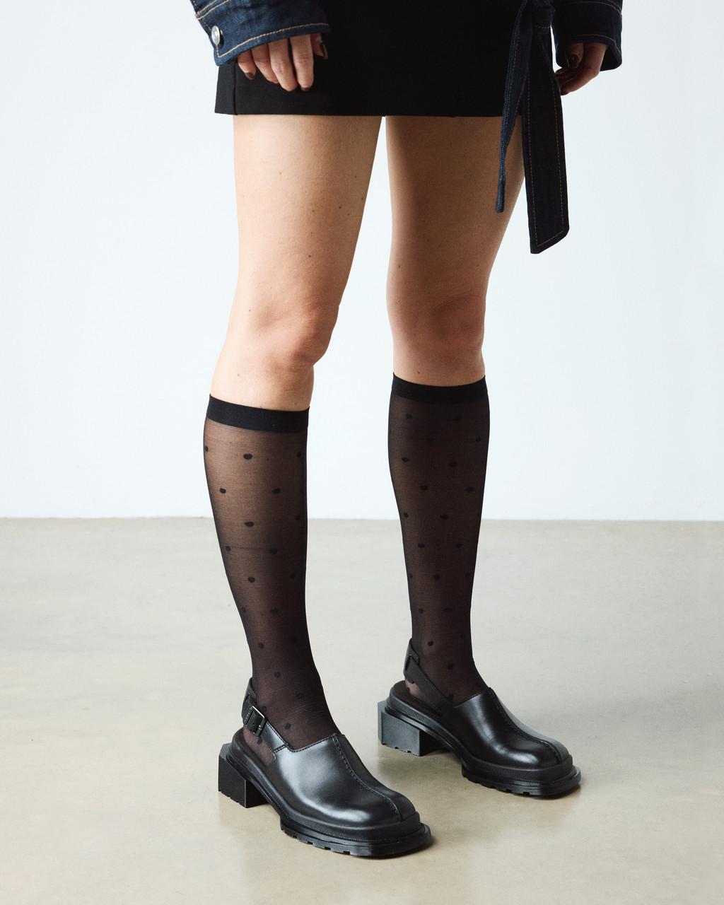 Maybole Square Toe Leather Mules
