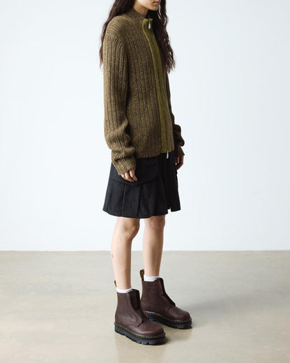 Zebzag Laceless Slip On Leather Boots