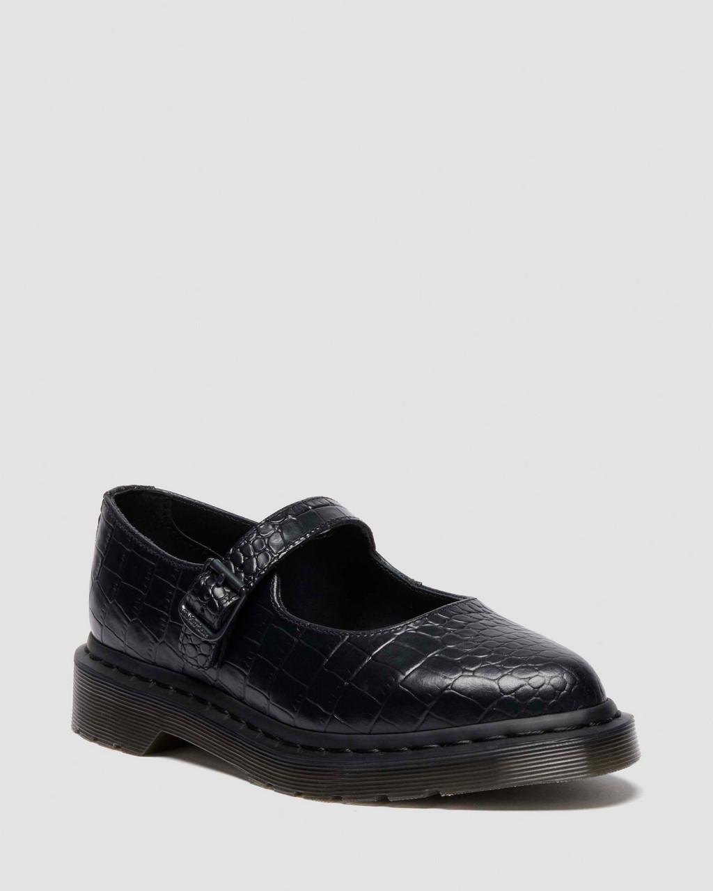 Elphie Mary Jane Emboss Leather Shoes