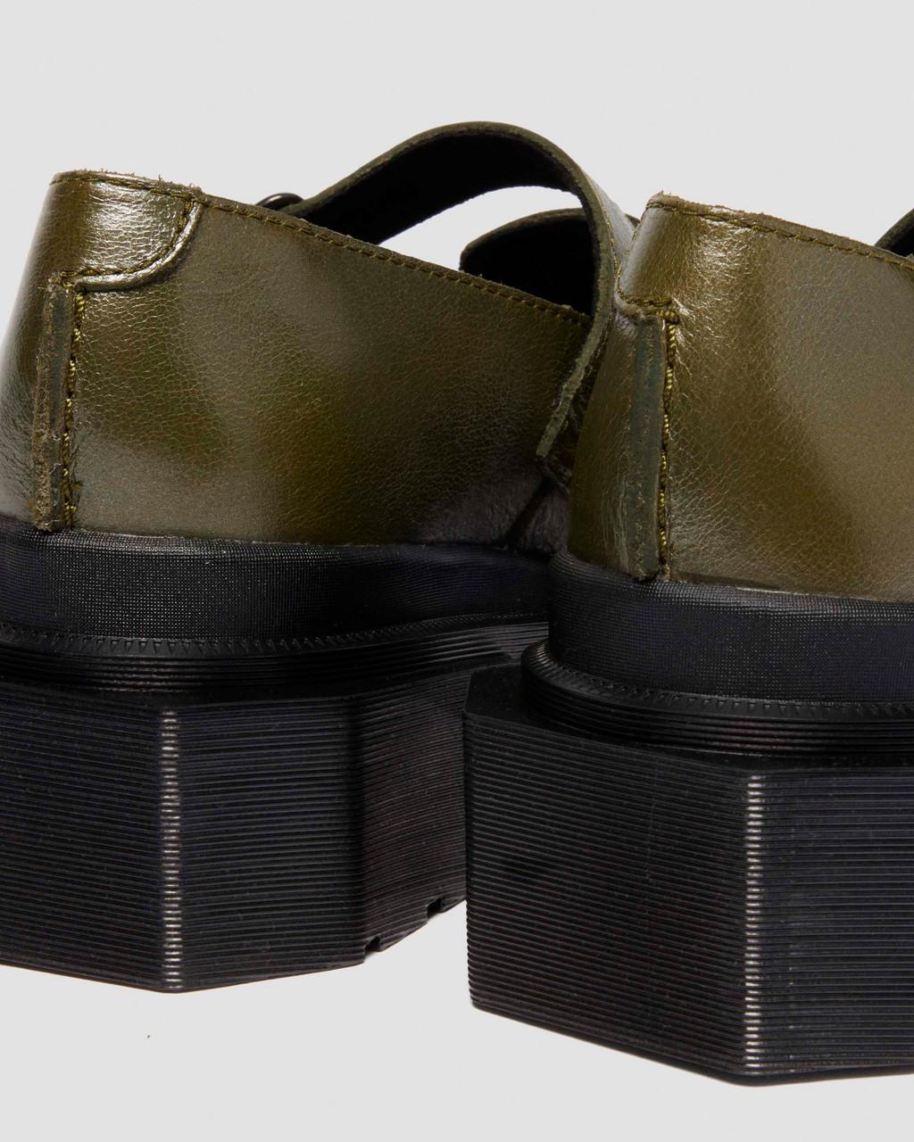 Maybole Mary Jane Square Toe Leather Shoes