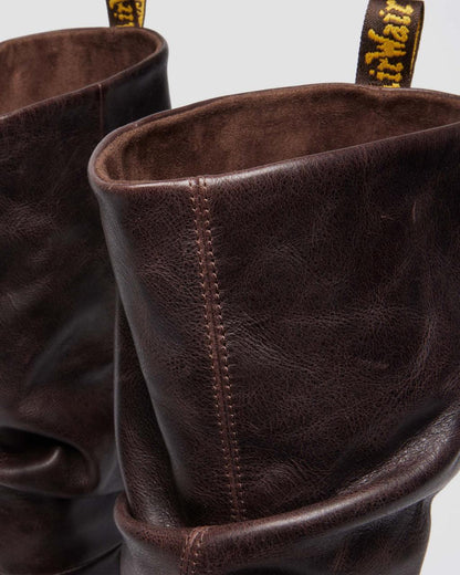 KASEY LEATHER KNEE HIGH HEELED BOOTS