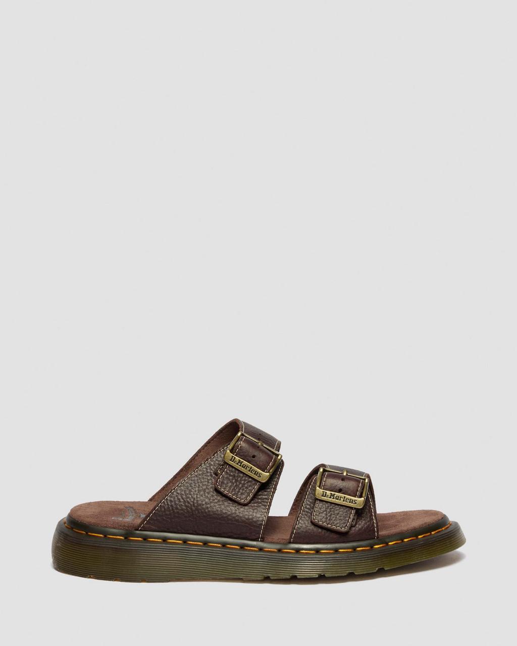 Josef Slide Grizzly Leather Sandals