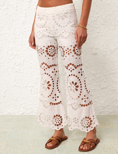 Lexi Embroidered Flare Pant