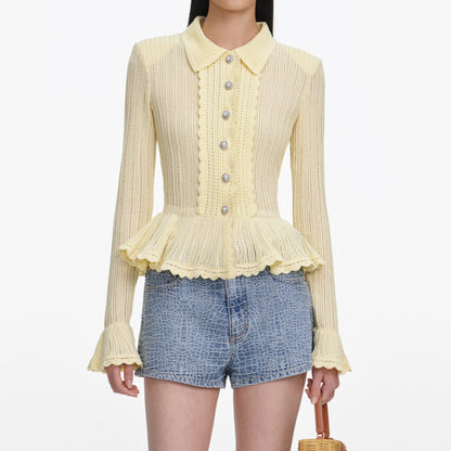 Rhinestone Croc Effect Denim Shorts
