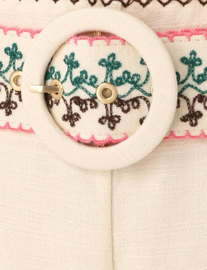 August Embroidered Short