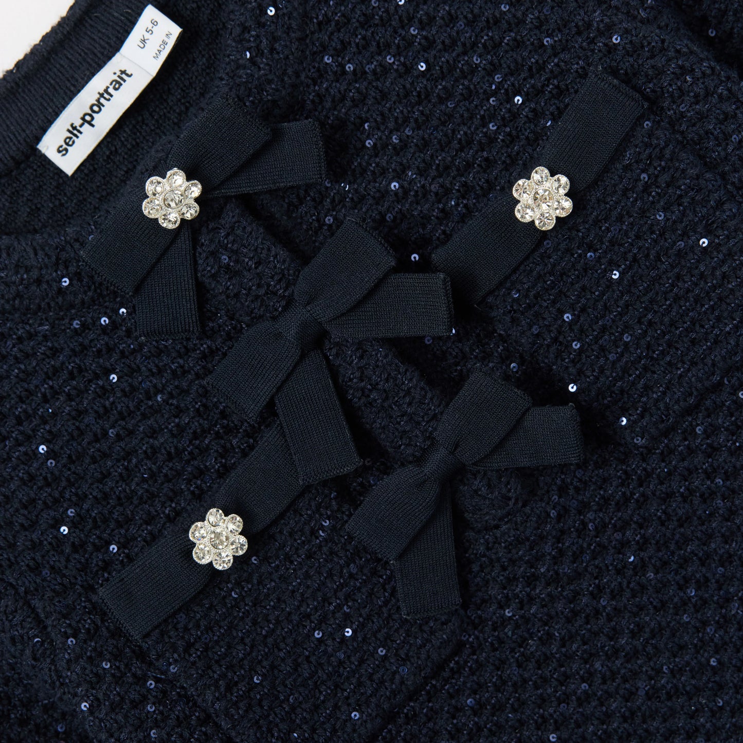 Navy Knit Long Sleeve Dress