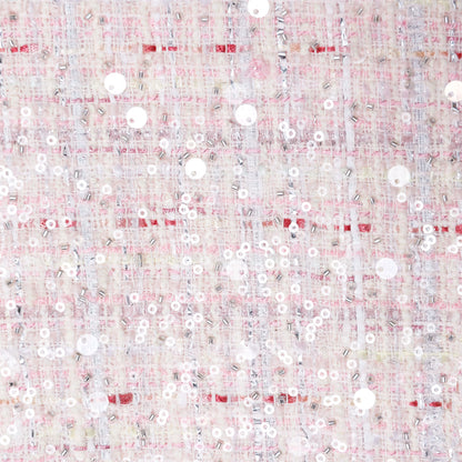 Pink Sequin Boucle Shorts