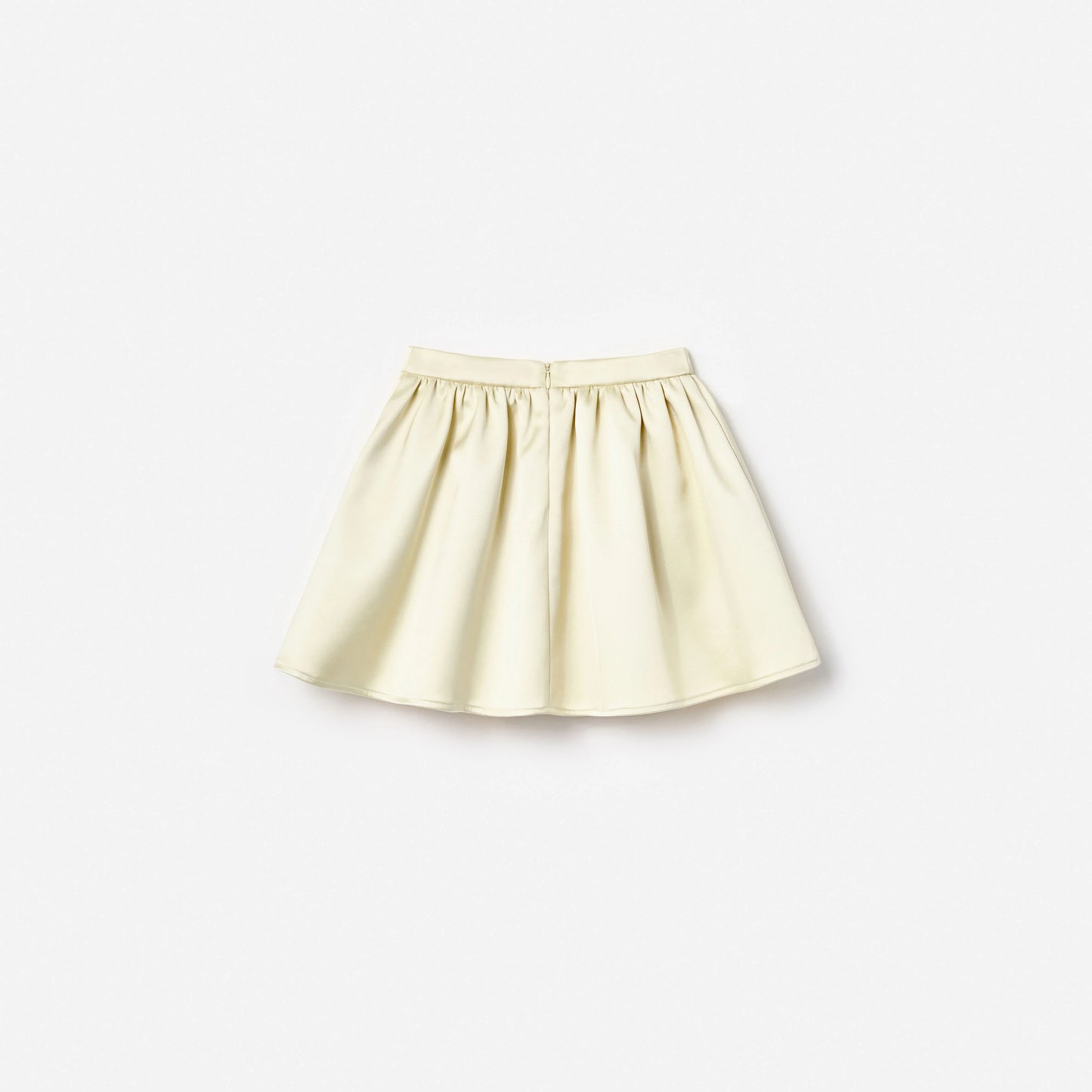 Yellow Satin Sequin Flower Skirt