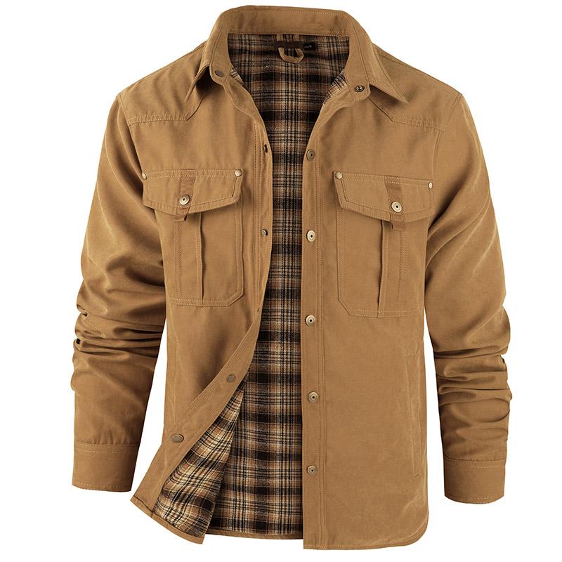 🔥Men's Flannel Lined Shacket Jacket