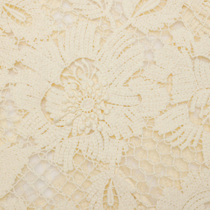 Yellow Crochet Lace Midi Dress