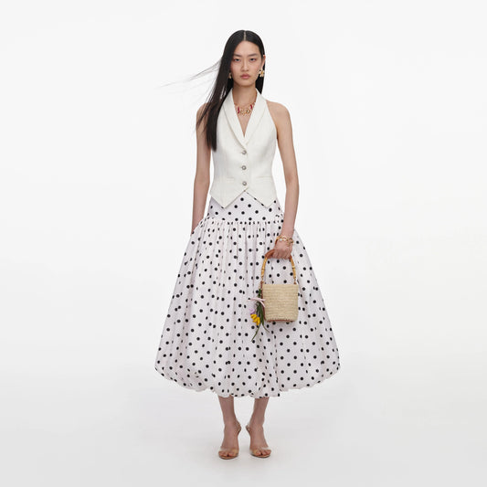 Cream Linen Blend Waistcoat