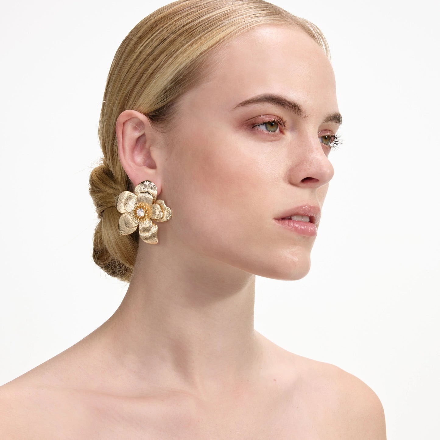 Gold Flower Earrings