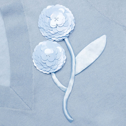 Blue Rose Wool Jumper