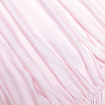 Pink Jersey Draped Maxi Dress
